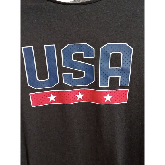Champion USA Athletic Short Sleeve T-Shirt Sz Medium M Black - Picture 2 of 11